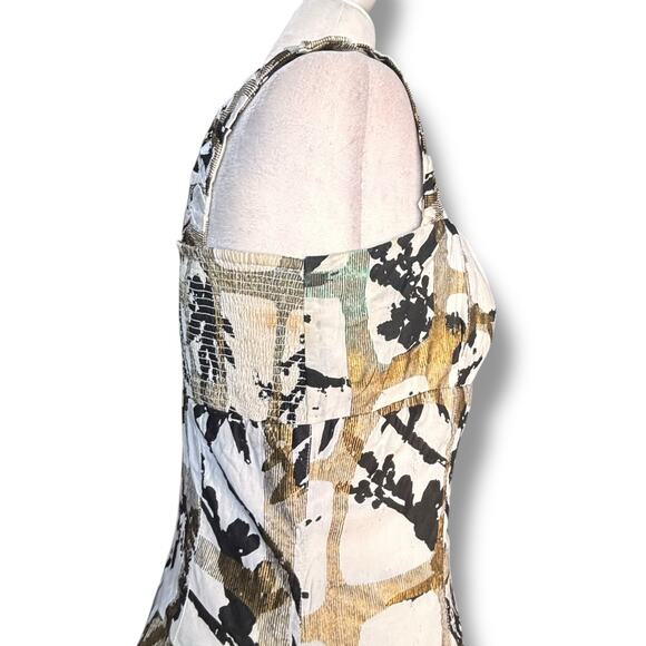 Adolfo Dominguez Abstract Print Sleeveless Dress Black Size 38 US 6 Fit & Flare - Picture 9 of 13